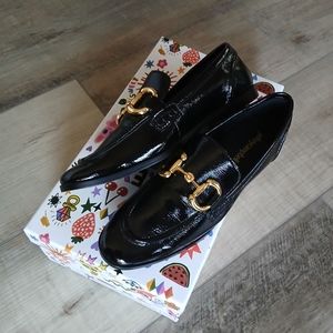 NIB Jeffrey Campbell Velviteen black leather loafers. Size 6